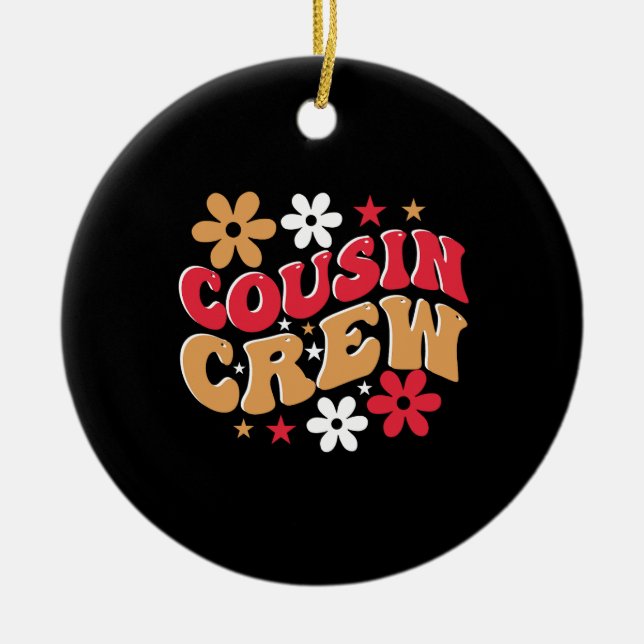 Xmas Gift Cousin Crew Ceramic Tree Decoration (Front)