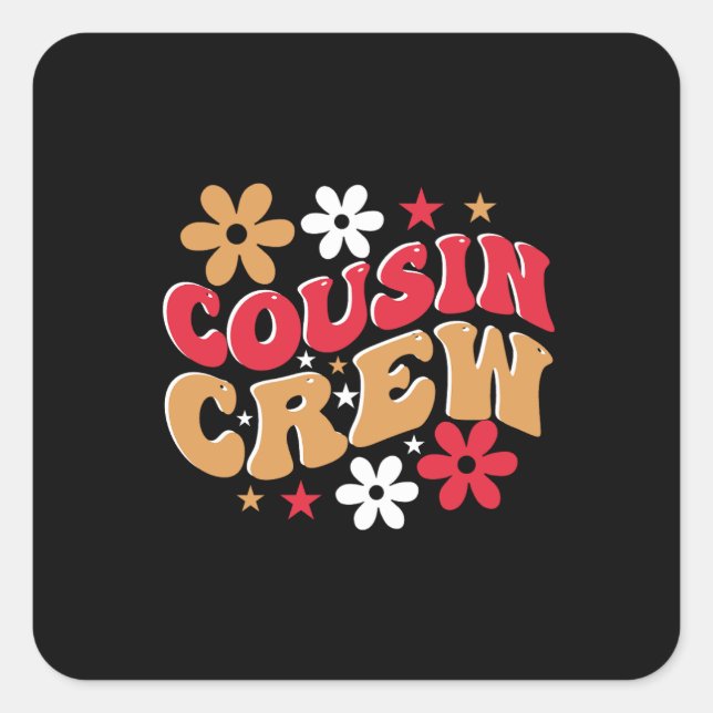 Xmas Gift Cousin Crew Square Sticker (Front)