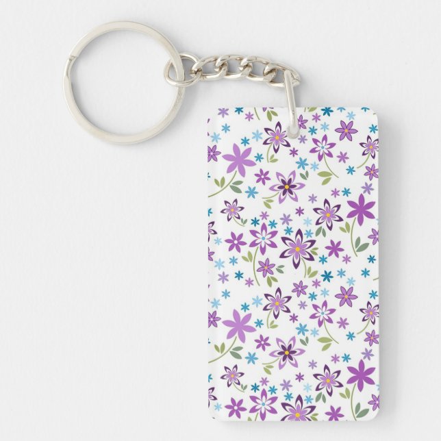 Xmas Gift Cute Floral Ditsy Key Ring (Front)