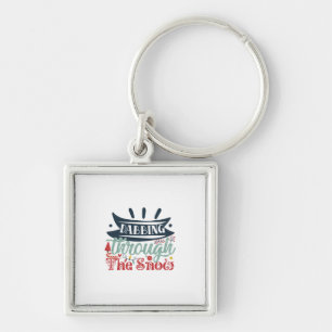 Xmas Gift   Dabbing Through The Snow Key Ring