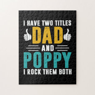 Xmas Gift   Dad And Poppy I Rock Them Jigsaw Puzzle