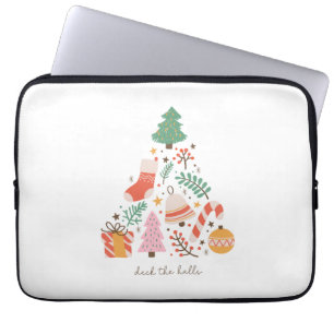 Xmas Gift Deck The Halls Laptop Sleeve