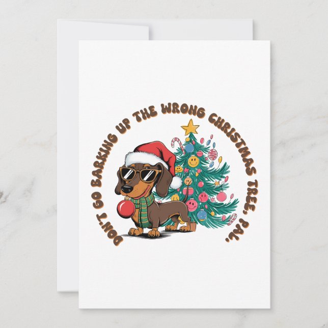 Xmas Gift Do Not Go Barking Invitation (Front)