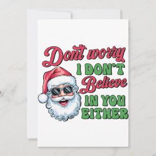 Xmas Gift Do Not Worry Holiday Card
