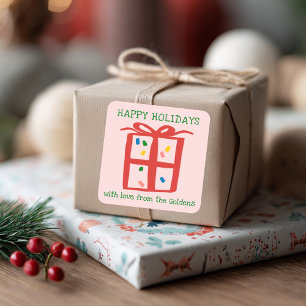 Xmas Gift Doodle CHRISTMAS Holiday To From Label
