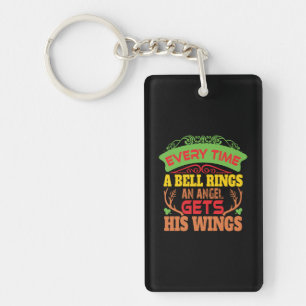Xmas Gift Everytime A Bell Rings Key Ring