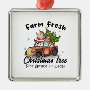 Xmas Gift Farm Fresh Christmas Tree Metal Tree Decoration