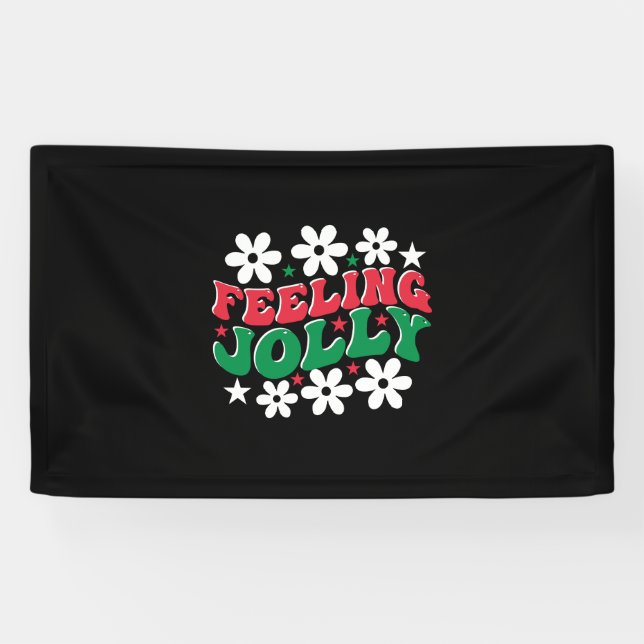 Xmas Gift Feeling Jolly Banner (Horizontal)