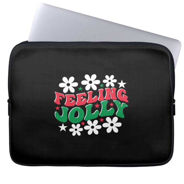 Xmas Gift Feeling Jolly Laptop Sleeve (Front)
