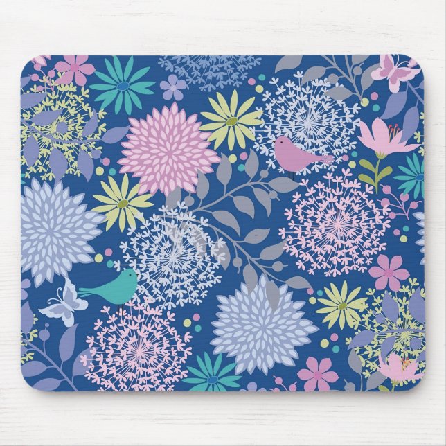 Xmas Gift Floral 60th Birthday Mouse Mat (Front)
