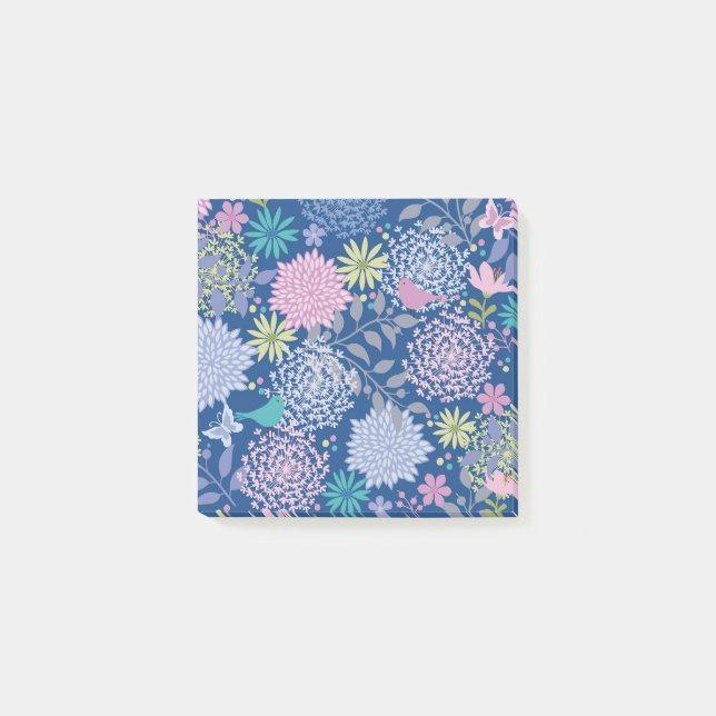 Xmas Gift Floral 60th Birthday Post-it Notes (Front)
