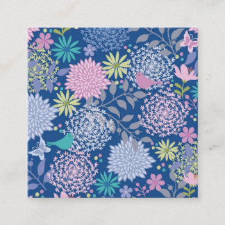 Xmas Gift Floral 60th Birthday Square Business Card