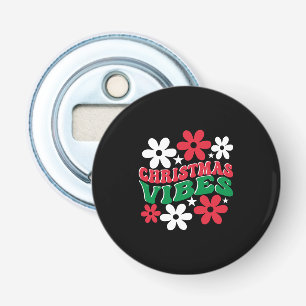 Xmas Gift Flower Christmas Vibes Bottle Opener