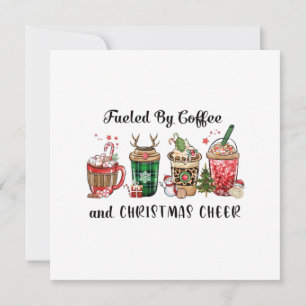 Xmas Gift Fuelled By Coffee And Christmas Cheer Invitation