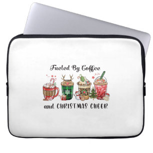 Xmas Gift Fuelled By Coffee And Christmas Cheer Laptop Sleeve