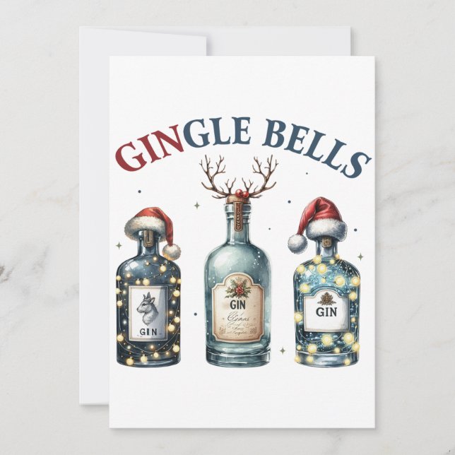 Xmas Gift Gingle Bells Invitation (Front)
