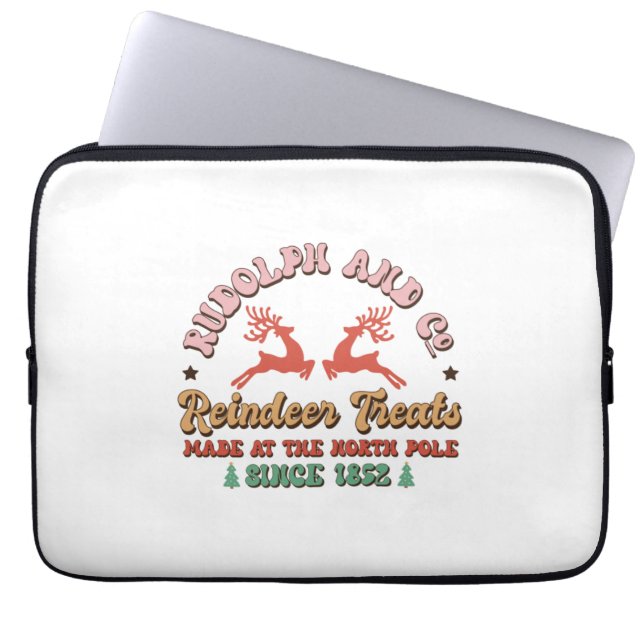 Xmas Gift Go Reindeer Treats Laptop Sleeve (Front)
