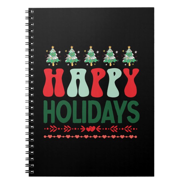 Xmas Gift Happy Holidays Notebook (Front)