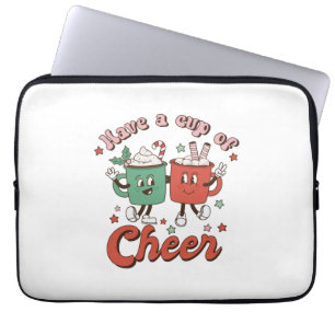 Xmas Gift Have A Cup Of Cheer Laptop Sleeve