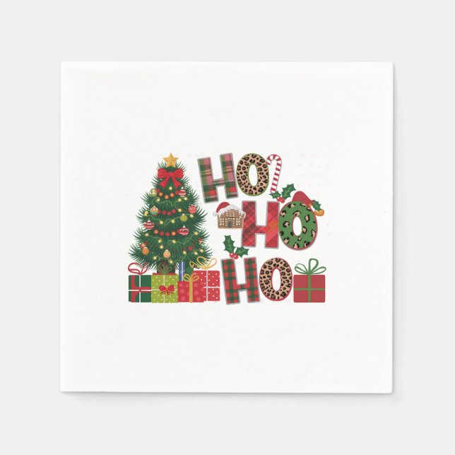 Xmas Gift Ho Ho Ho Napkin (Front)