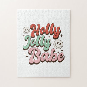 Xmas Gift Holly Jolly Baby Jigsaw Puzzle