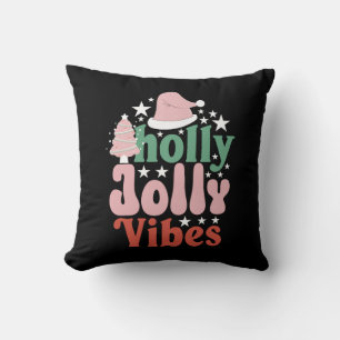 Xmas Gift Holly Jolly Vibes Cushion