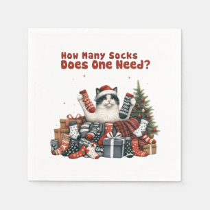 Xmas Gift How Many Socks Does One Need Napkin