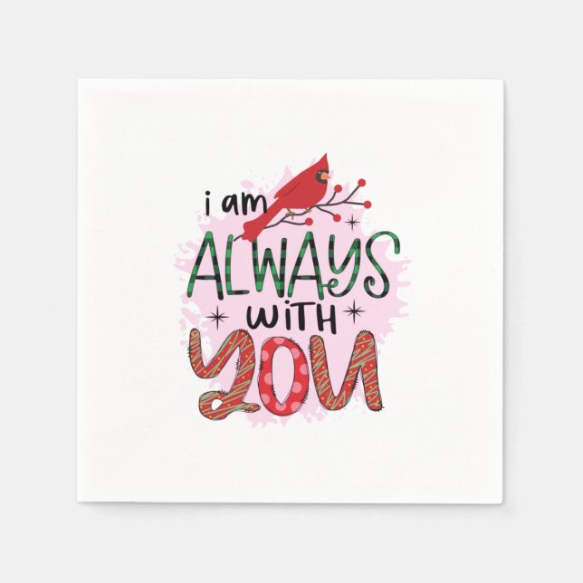 Xmas Gift I Am Always With You Napkin (Front)