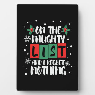 Xmas Gift I Regret Nothing Christmas Plaque