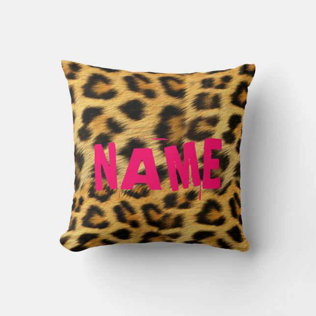 Xmas gift ideas teen girls, animal print accessory cushion (Front)