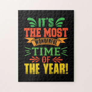 Xmas Gift It Is The Most Wonderful Time Jigsaw Puzzle