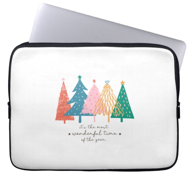 Xmas Gift It Is The Most Wonderful Time Laptop Sleeve (Front)