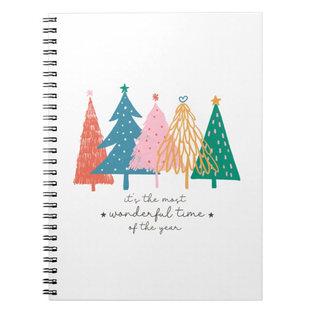 Xmas Gift It Is The Most Wonderful Time Notebook (Front)