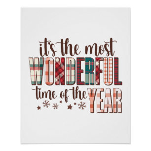 Xmas Gift It's The Most Wonderful Time Of The Year Poster