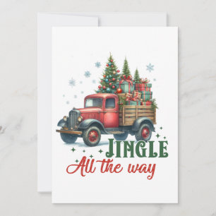 Xmas Gift Jingle All The Way Holiday Card