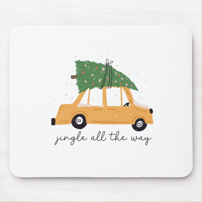Xmas Gift Jingle All The Way Mouse Mat (Front)