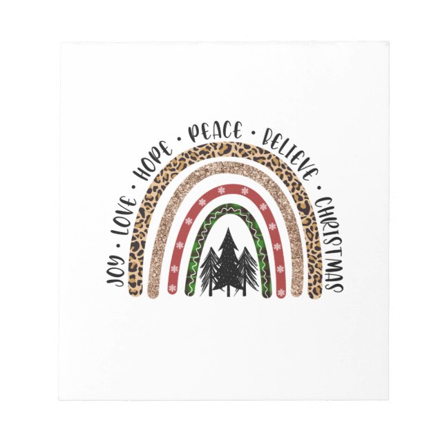 Xmas Gift Joy Love Hope Peace Notepad (Front)