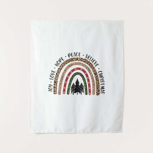Xmas Gift Joy Love Hope Peace Tapestry (Front)