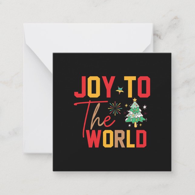 Xmas Gift Joy To The World Card (Front)