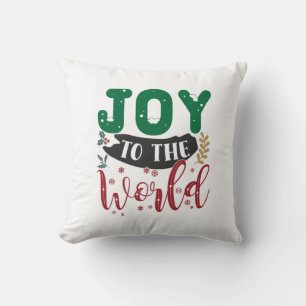 Xmas Gift Joy To The World Cushion