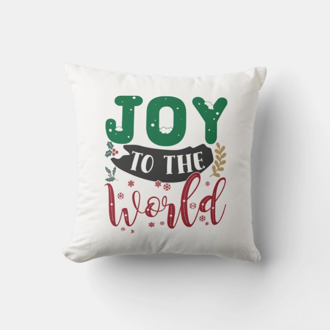 Xmas Gift | Joy To The World Cushion (Front)