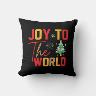Xmas Gift Joy To The World Cushion
