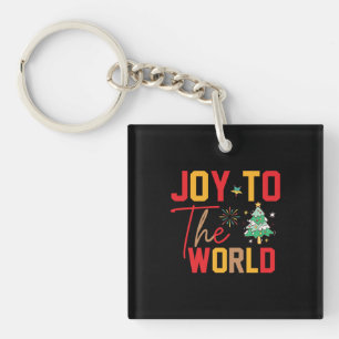 Xmas Gift Joy To The World Key Ring