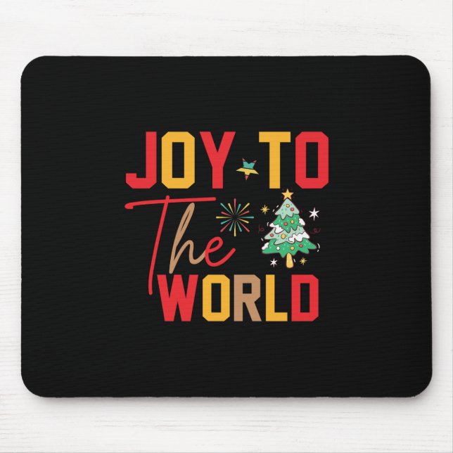 Xmas Gift Joy To The World Mouse Mat (Front)