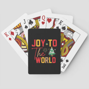Xmas Gift Joy To The World Playing Cards
