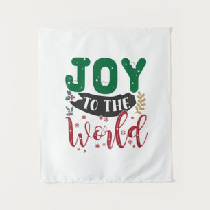 Xmas Gift Joy To The World Tapestry