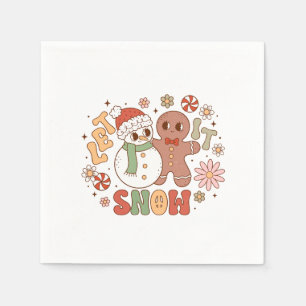 Xmas Gift Let It Snow Napkin