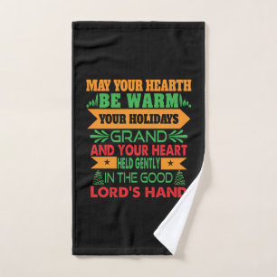 Xmas Gift May Your Hearth Be Warm Hand Towel