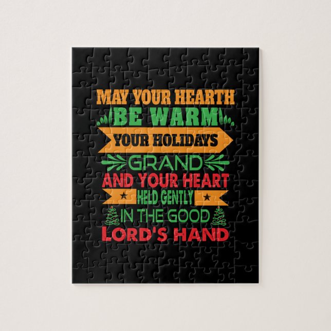 Xmas Gift May Your Hearth Be Warm Jigsaw Puzzle (Vertical)