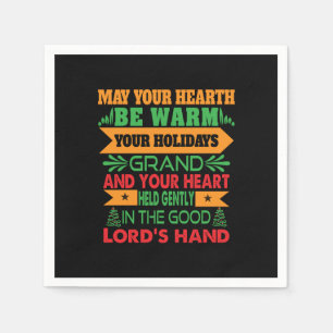 Xmas Gift May Your Hearth Be Warm Napkin